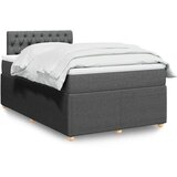  Krevet box spring s madracem tamnosivi 120 x 190 cm tkanina | shoptok.hr