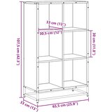  Ormar za knjige sivi sonoma 65,5x33x107,5 cm izrađeno drvo | shoptok.hr