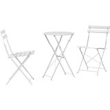  Sklopivi bistro set 3 pcs Bijelo Čelik | shoptok.hr