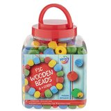 Lesene perlice Color – pisan set v škatlici za izdelavo nakita Turkizna | Shoptok.si