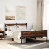Maison Chic Posteljni okvir - Dvoposteljna postelja - Zakonska postelja brez vzmetnice hrast 140x190 cm inženirski les-J11981, (21766764) | Shoptok.si