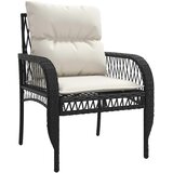  4-dijelni set vrtnih sofa od poliratana s jastucima crni | shoptok.hr
