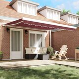 vidaXL Tenda na ručno uvlačenje bordo 400 x 300 cm | shoptok.hr