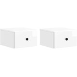  Noćni ormarić za montažu na zid 2 pcs Bijela visokog sjaja | shoptok.hr