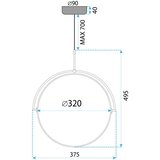 Toolight LED dizajnerski viseći luster APP1426-C | shoptok.hr