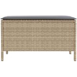  Vrtni otoman Bež i svijetlo siva 80 x 38 x 42 cm PE ratan | shoptok.hr