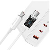 Baseus GaN5 Pro Hitri polnilnik, 2xUSB-C + USB, 140W, bel | Shoptok.si
