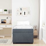  Krevetna konstrukcija Tamno siva 100 x 200 cm tkanina | shoptok.hr