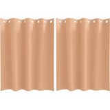 vidaXL Zavese z zavesami 2 pcs Svetlo rjava 140 x 140 cm Poliester | Shoptok.si
