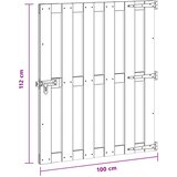  Vrtna vrata 100 x 112 cm WPC i aluminij Smeđa | shoptok.hr