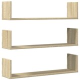 Maison Chic 3 kosi Stenske Police - Viseče police sonoma hrast 80x18x18 cm inženirski les, (21794183) | Shoptok.si