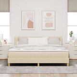  Krevet s kutijom s madracem krem 180x200 cm tkanina | shoptok.hr