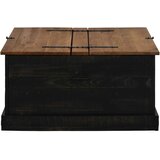  Škrinja za pohranu HALDEN crna 91x91x47 cm puno drvo bor | Eponuda.com