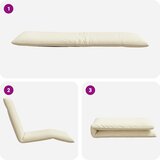  Sklopiva ležaljka za sunčanje krem boje 175x54x8,5 cm Oxford tkanina | shoptok.hr