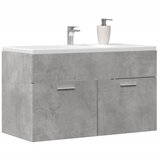 Ormarić za umivaonik siva boja betona 80 x 38,5 x 46 cm iverica | shoptok.hr