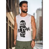 DStreet Koszulka męska bez rękawów biała | Shoptok.si