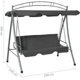 Zunanja gugalnica s streho antracitna 198x120x205 cm jeklo, (20851852) | Shoptok.si