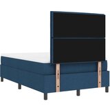 Box Spring Krevet s madracem Plava Mala Dvojna Tkanina | shoptok.hr