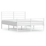  Metalni okvir kreveta uzglavlje i podnožje bijeli 120x190 cm | Eponuda.ba