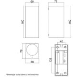BB Link doo Zidna lampa 2xGU10 IP65 bela Cene