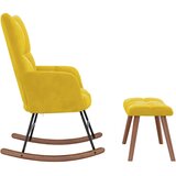  Stolica za ljuljanje s osloncem za noge boja senfa baršunasta | shoptok.hr
