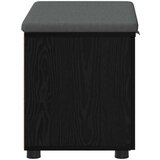  Klupa za hodnik s jastukom s vratima Crni hrast 60 x 38 x 46 cm | shoptok.hr