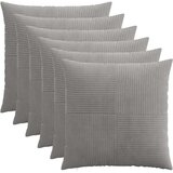  Presvlaka za jastuk 6 pcs ALMELO Svjetlosiva 55 x 55 cm Kord | shoptok.hr