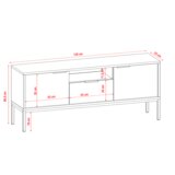 TV komoda AUSTIN 135 - bijela - zlatna | shoptok.hr