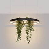 Thoro Črna aluminijasta LED viseča svetilka &amp;oslash; 78 cm RIO &amp;ndash; Slike