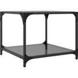  Stolići za kavu s crnim staklenim vrhom 2 kom 50x50x40 cm čelik | Eponuda.ba