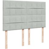 vidaXL Krevet s oprugama i madracem svjetlosivi 140x200 cm baršunasti | shoptok.hr