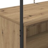 vidaXL Oblečno stojalo s policami iz umetniškega hrasta 100x44x160 cm | Shoptok.si