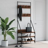 vidaXL Regal za oblačila s prostorom za čevlje rjav hrast 72x34x184 cm | Shoptok.si