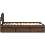  Krevetna konstrukcija s uzglavljem Smeđi hrast 120 x 190 cm | shoptok.hr