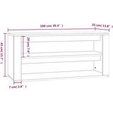  Stalak za cipele boja hrasta 100 x 35 x 45 cm konstruirano drvo Smeđa | Shoptok.si