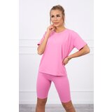 Kesi Set of top+leggings light pink Cene