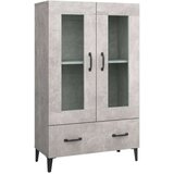  Visoka omarica betonsko siva 70x31x115 cm konstruiran les, (20654760) | Shoptok.si