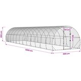  Kokošinjac Srebrna 1200 x 300 x 200 cm Pocinčani čelik | shoptok.hr