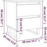 vidaXL Nočna omarica bela 40x35x50 cm inženirski les | Shoptok.si