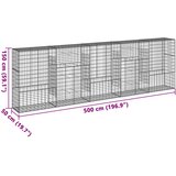  Gabionska košara s poklopcem 500x50x150 cm pocinčano željezo | Eponuda.com
