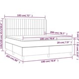 vidaXL Box spring postelja z vzmetnico črna 180x200 cm blago | Shoptok.si