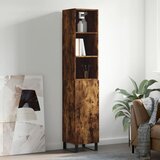  Visoka komoda dimljeni hrast 34,5x34x180cm konstruiranog drva | shoptok.hr