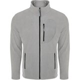 Dewberry 24601 5 Pocket Outdoor Full Zipper Fleece Jacket-LIGHT GREY | Shoptok.si