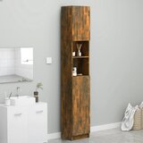vidaXL Kopalniška omarica dim. hrast 32x25,5x190 cm konstruiran les Cene