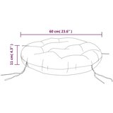  Okrogla blazina vzorec listja Ø 60 x 11 cm oxford tkanina, (21061213) | Shoptok.si