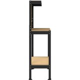  Radne klupe s policom Crna 81 x 41 x 145 cm Konstruirano drvo | shoptok.hr