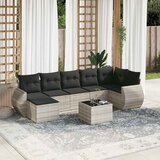  8-dijelni set vrtnih sofa od poliratana s jastucima svjetlosivi | shoptok.hr
