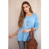 Kesi Włoski Blouse with necklace blue Cijene