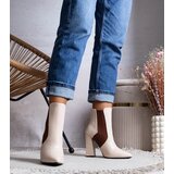 Gemre Beige heeled jodhpur boots Hamilta | Shoptok.si