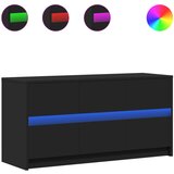 Maison Chic TV omarica - TV stojalo - Televizijska omarica z LED črna 100x34x50 cm inženirski les, (21699855) Cene
